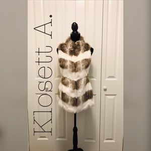 Faux Fur brown and white Vest